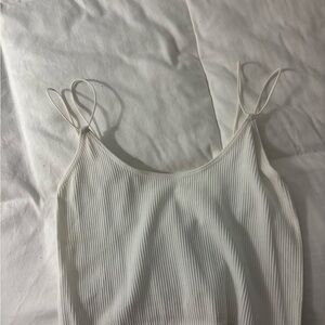 New Mix White Ribbed Camisole Top